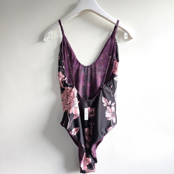 New Maaji Reversible Floral Print One Piece Swimsuit Large NWT - Picture 4 of 9